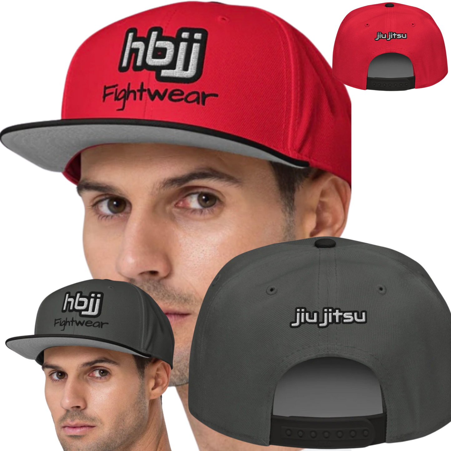 Yupoong 6089 HBJJ Fightwear Classic Snapback Hat