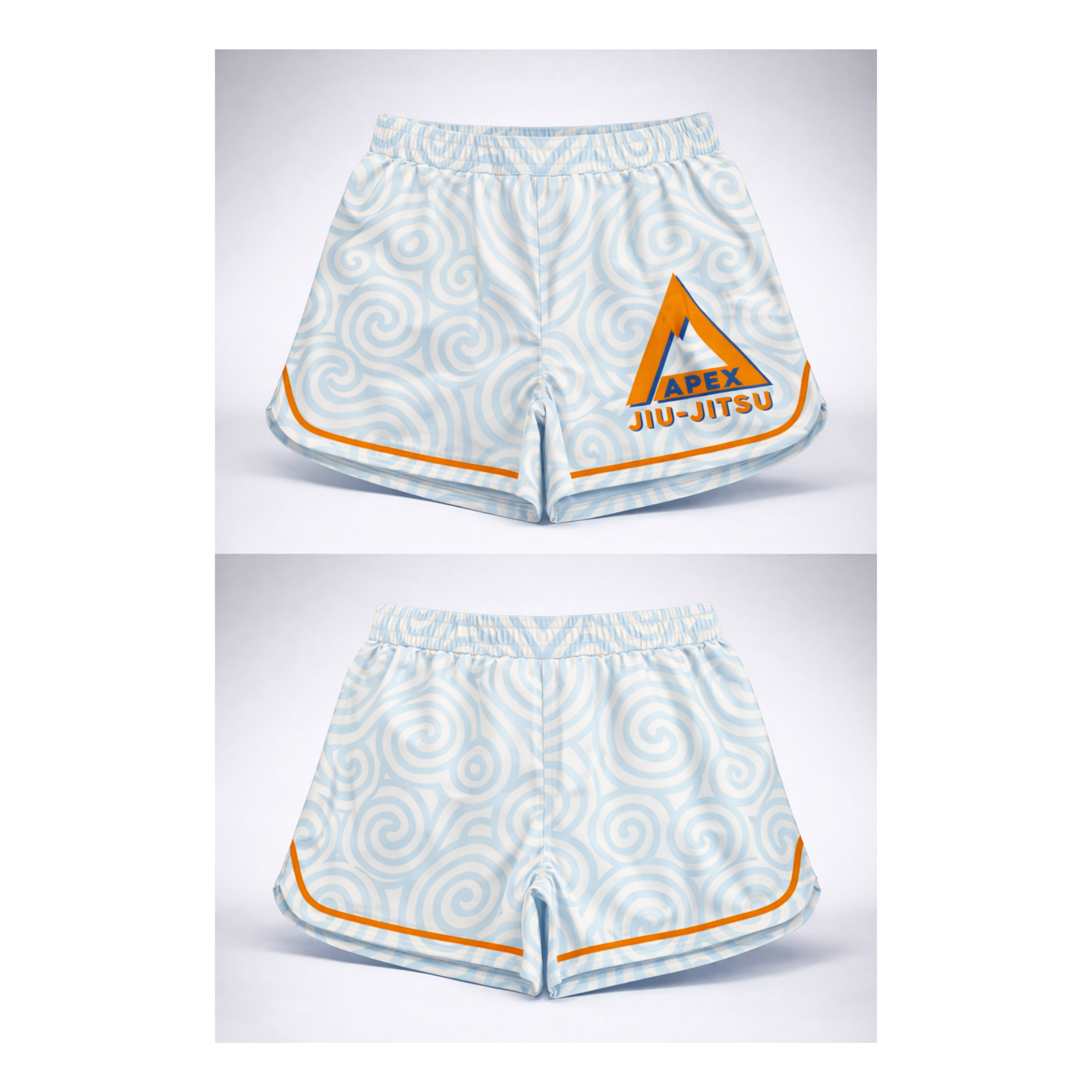 Apex White Fight Shorts--AVAILABLE BY BULK ORDER ONLY
