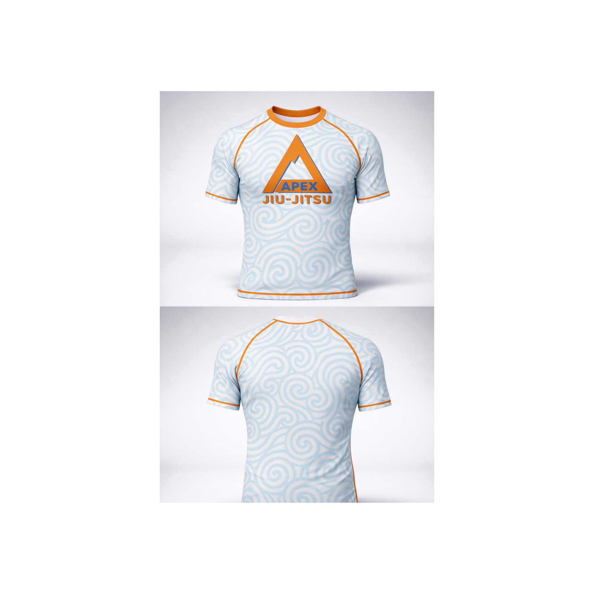 Apex Short Sleeve White Rash Guard--AVAILABLE BY BULK ORDER ONLY