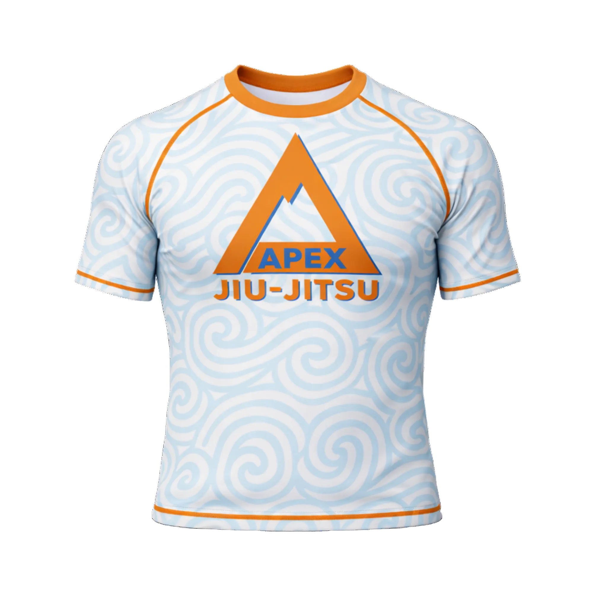 Apex Short Sleeve White Rash Guard--AVAILABLE BY BULK ORDER ONLY